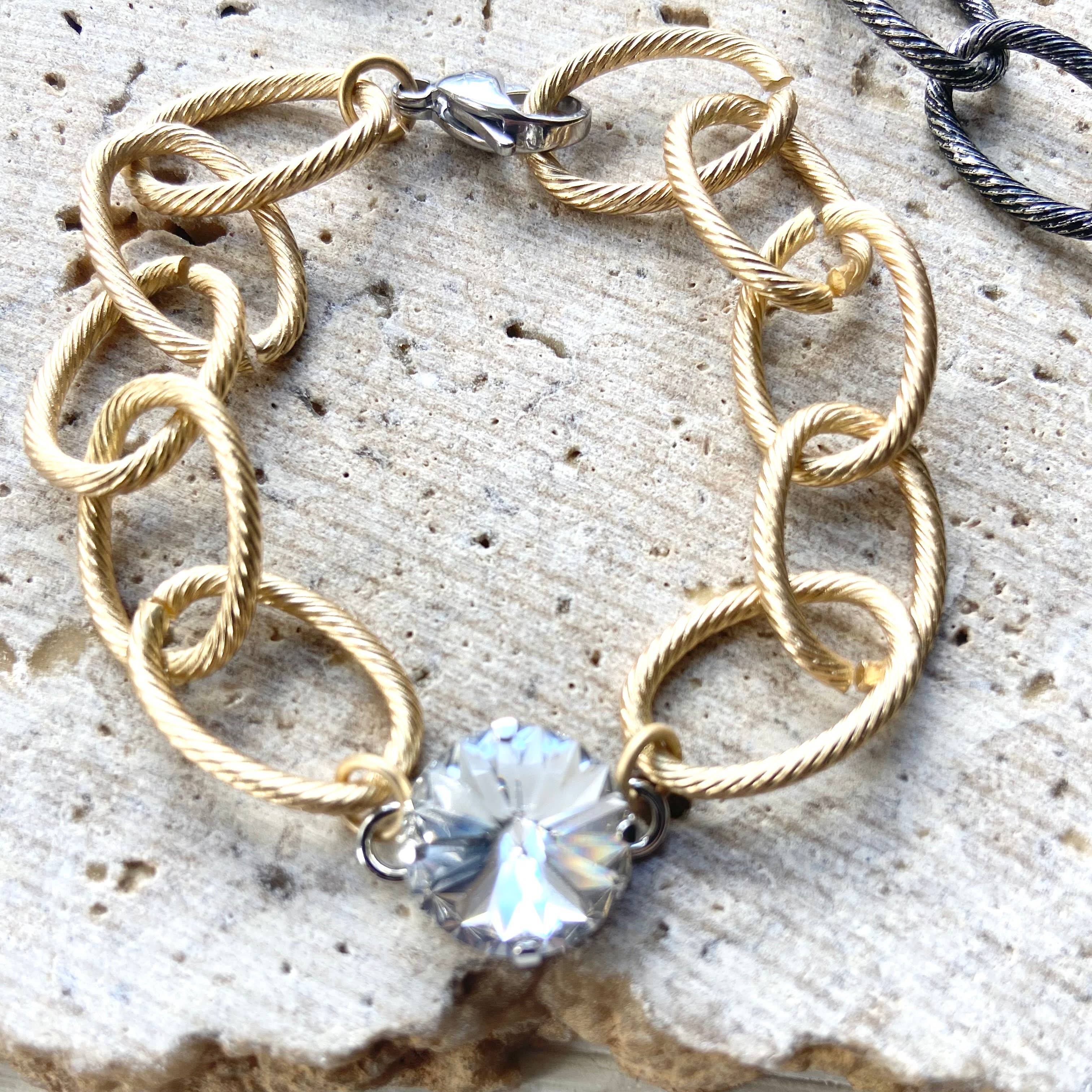 Chunky bracelet Swarovski crystal - Image 2