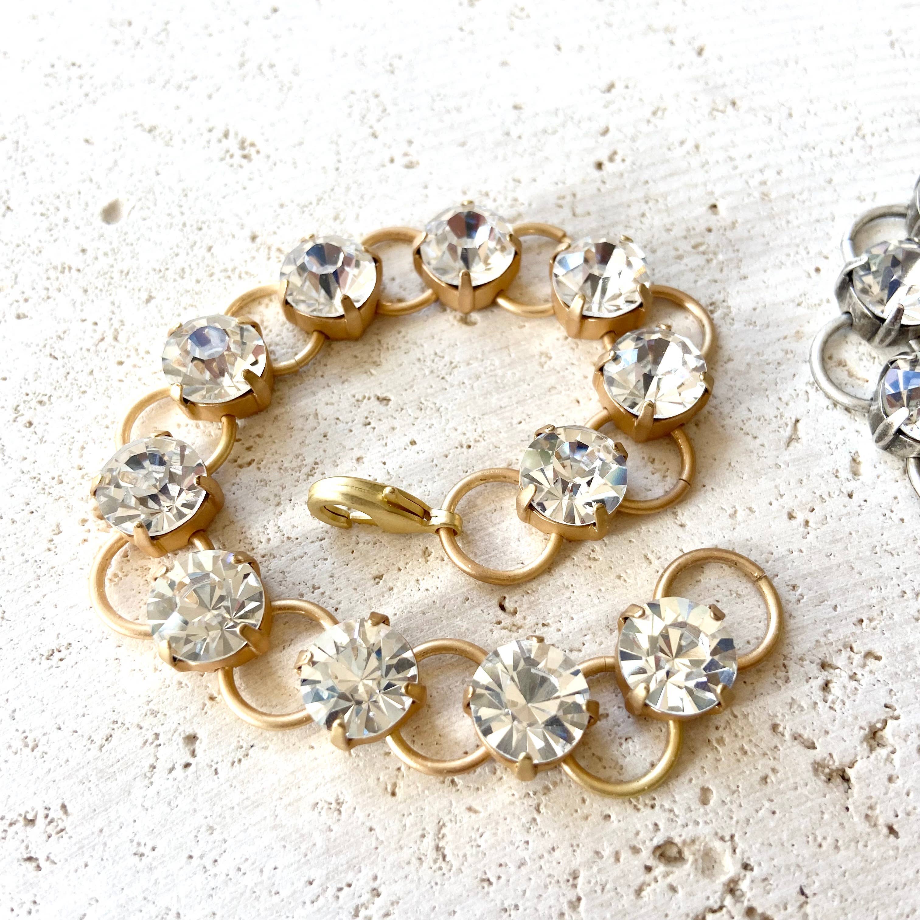 Chunky crystal bracelet boutique luxe jewelry salon bridal - Image 5