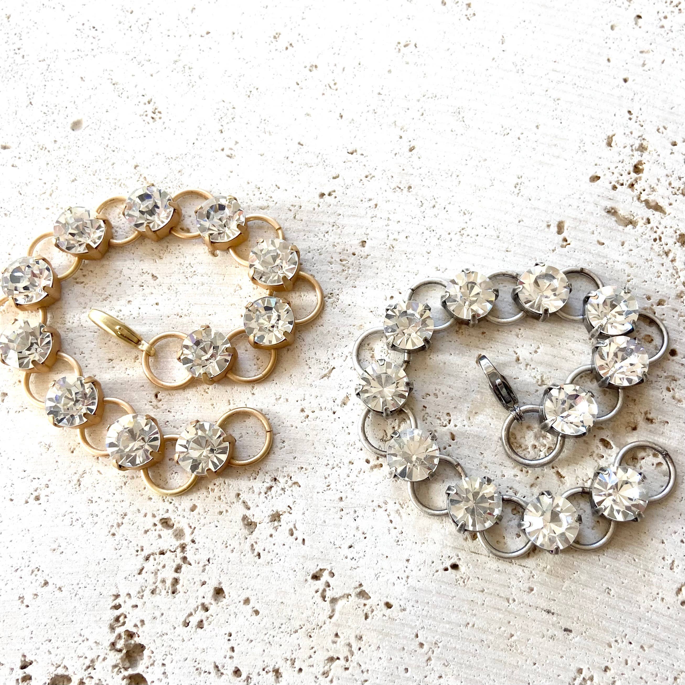 Chunky crystal bracelet boutique luxe jewelry salon bridal - Image 7