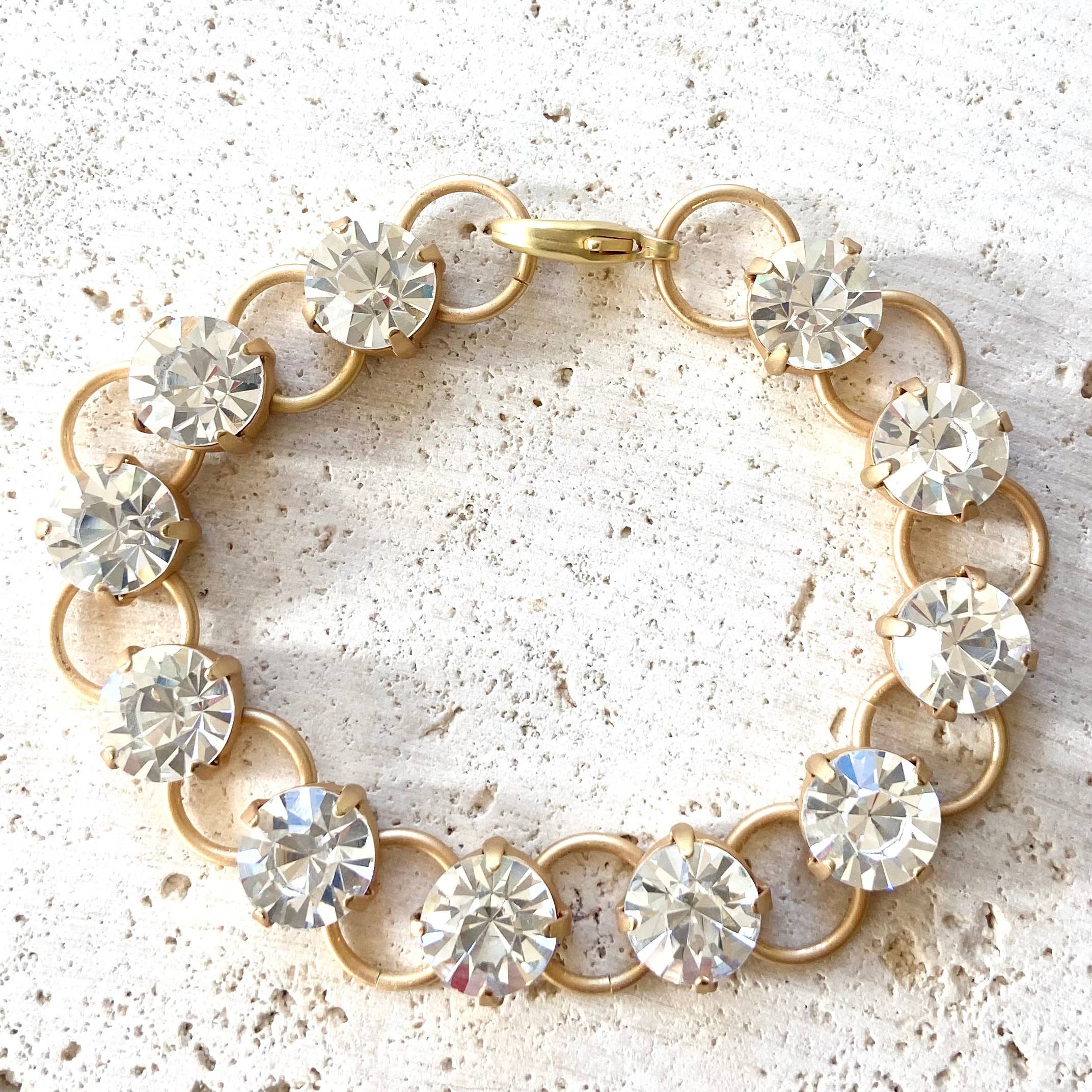 Chunky crystal bracelet boutique luxe jewelry salon bridal - Image 8