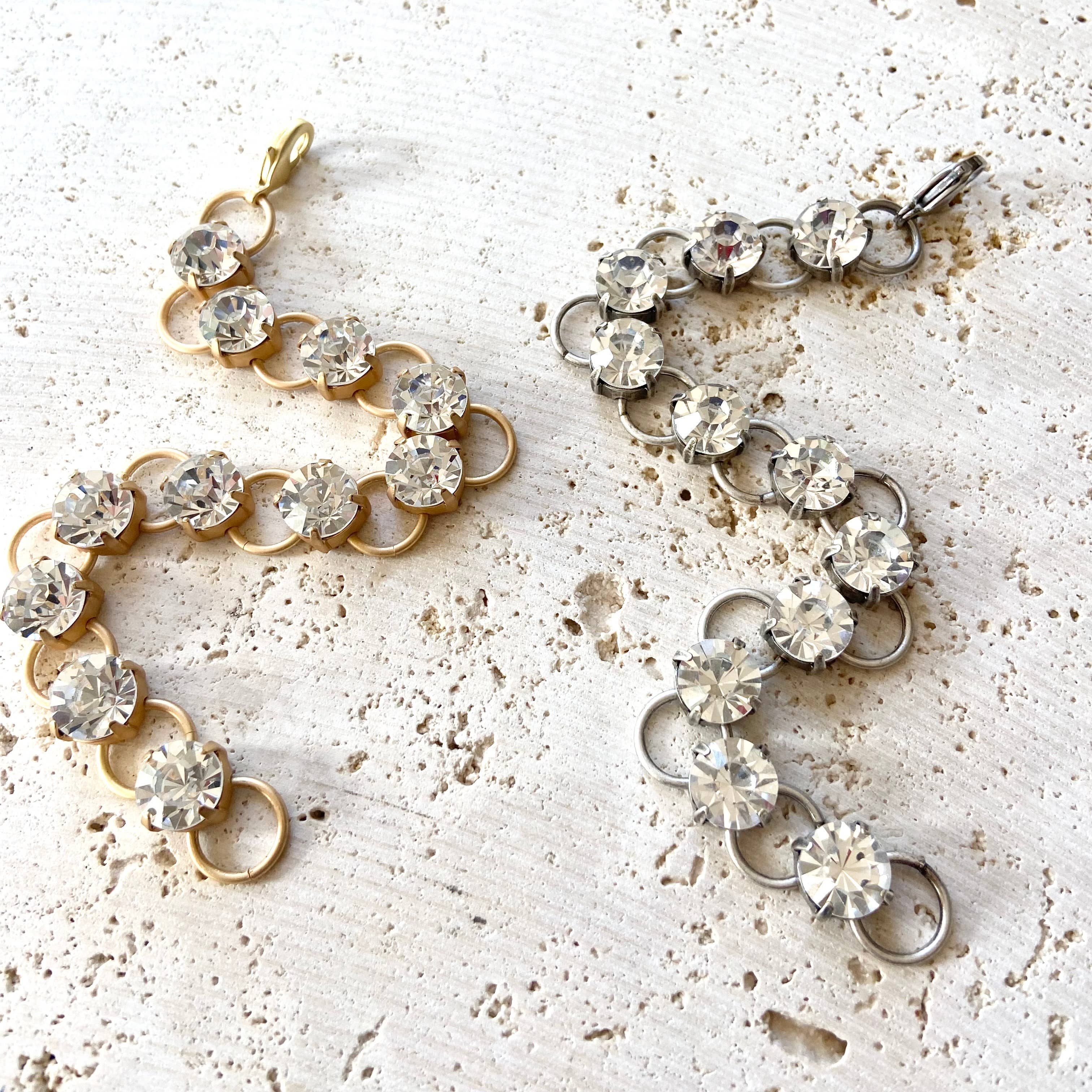 Chunky crystal bracelet boutique luxe jewelry salon bridal - Image 9