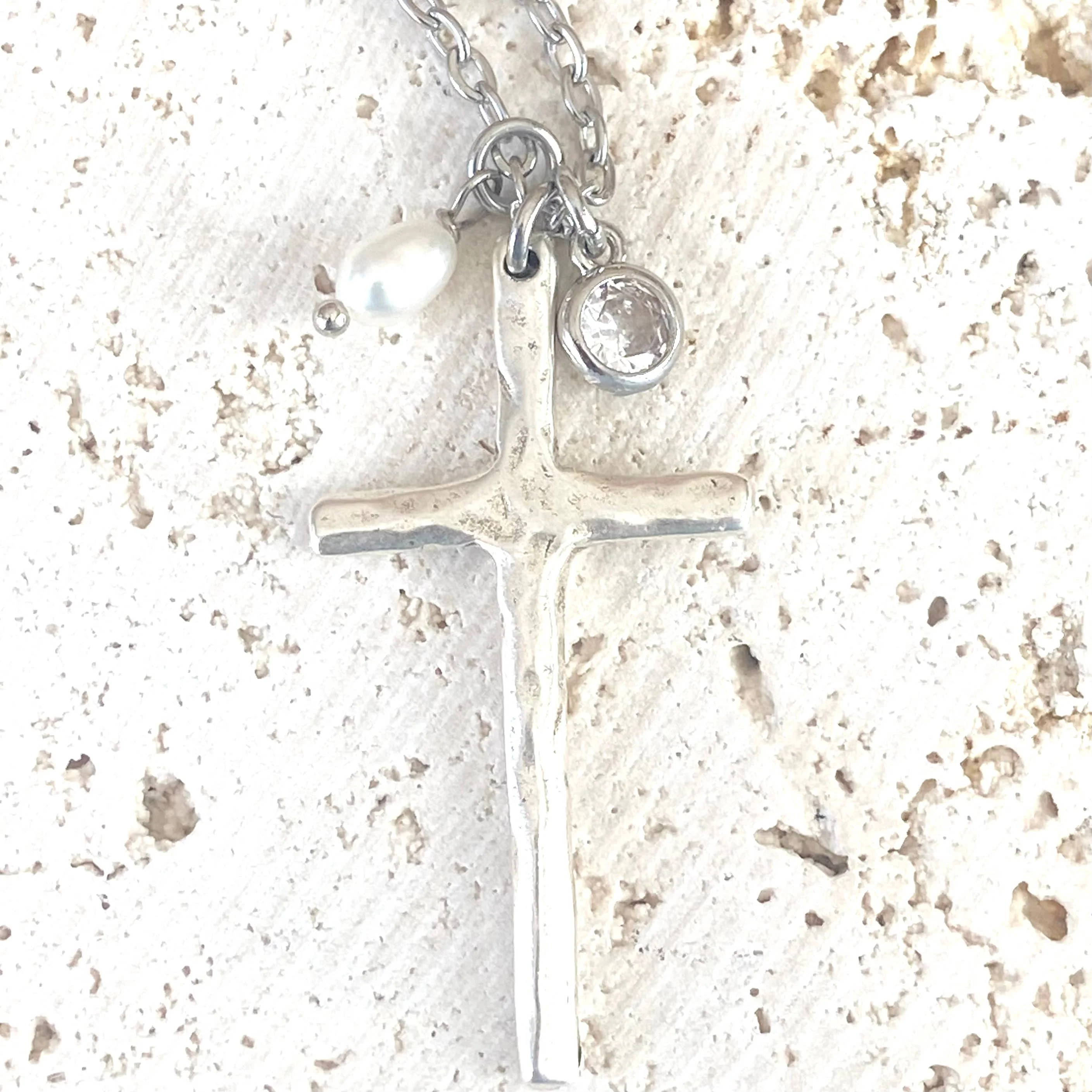 Cross necklace religious jewelry pearl - Image 5