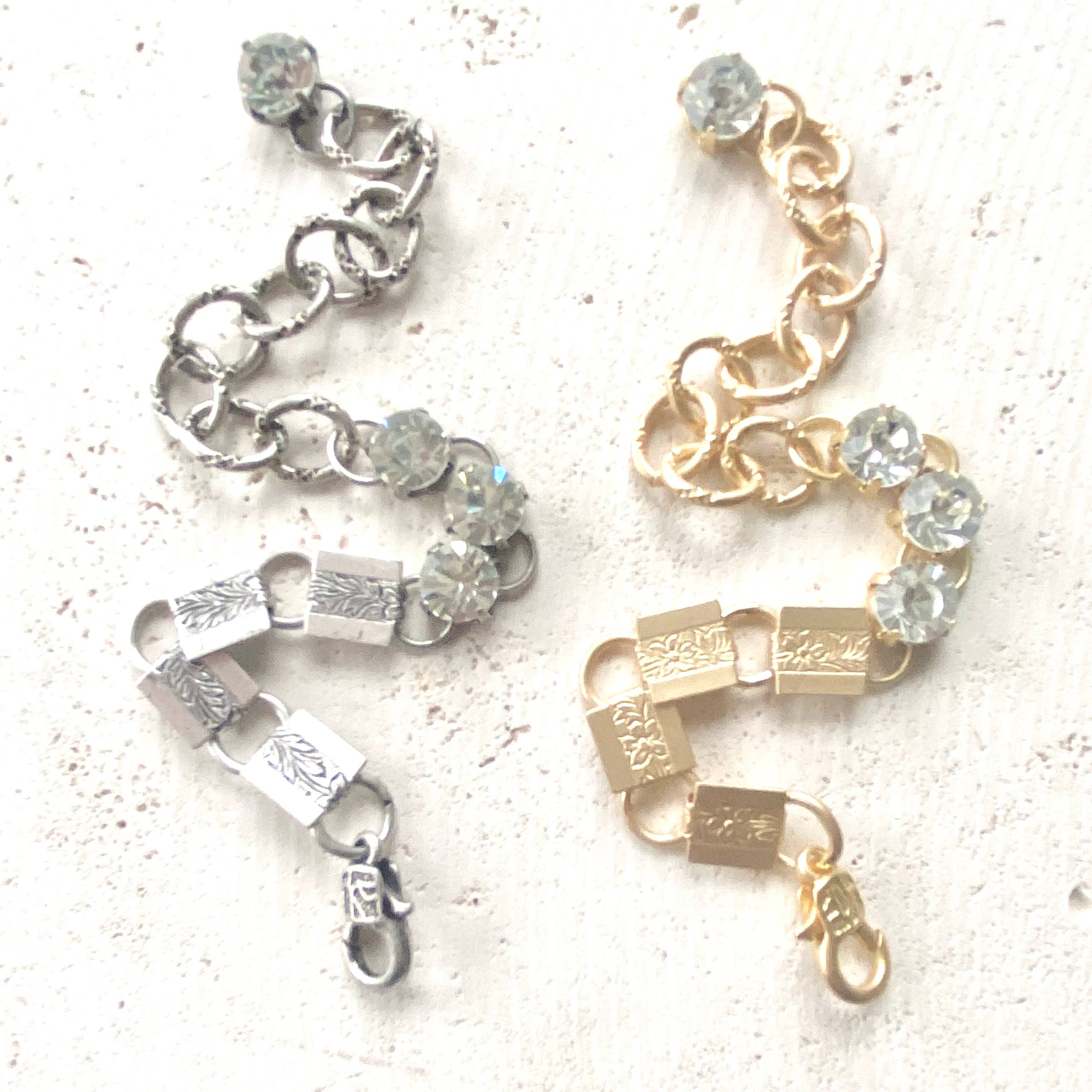 Crystal Bracelet Mixed Chain Vintage Style Boutique Salon - Image 4
