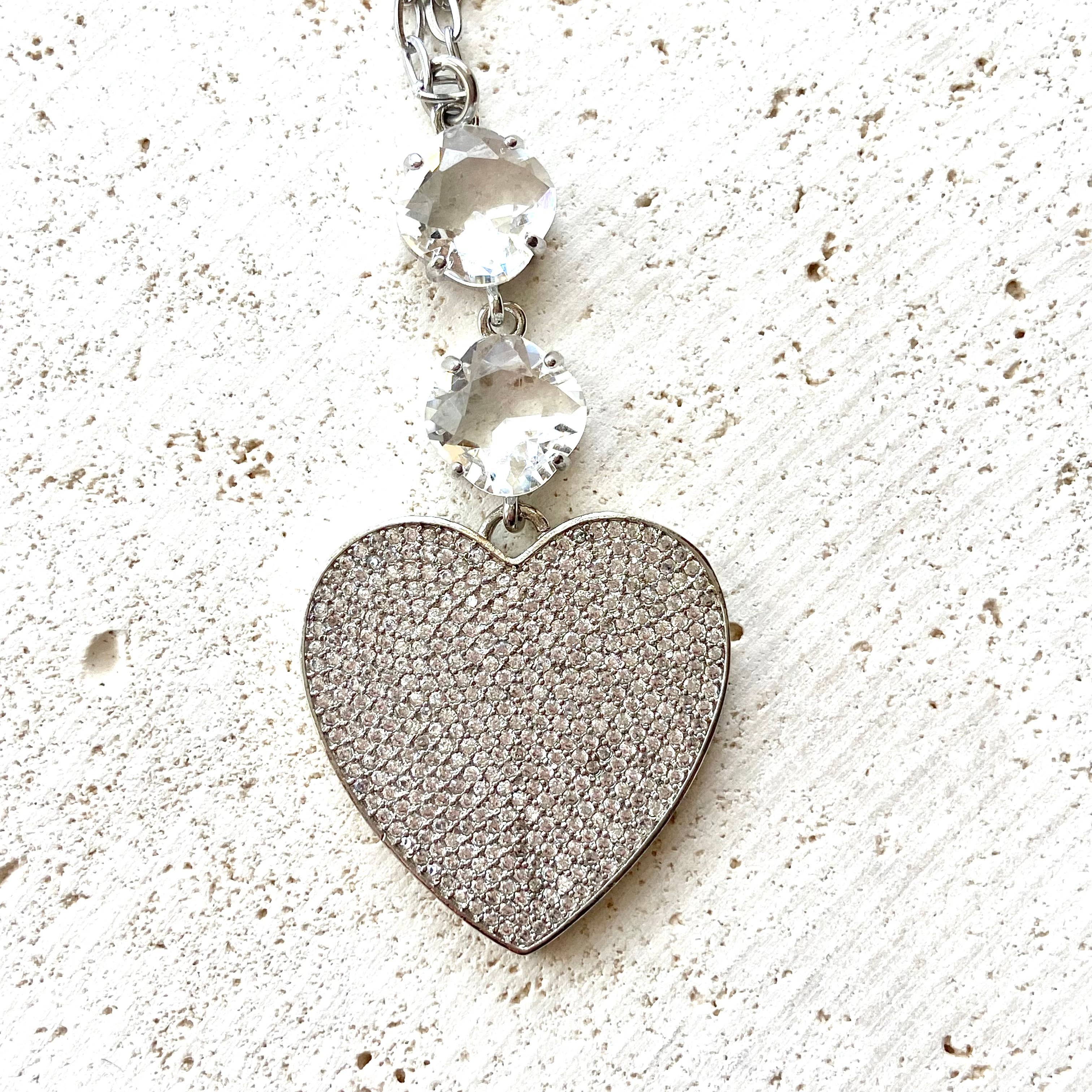 Crystal heart necklace - Image 3