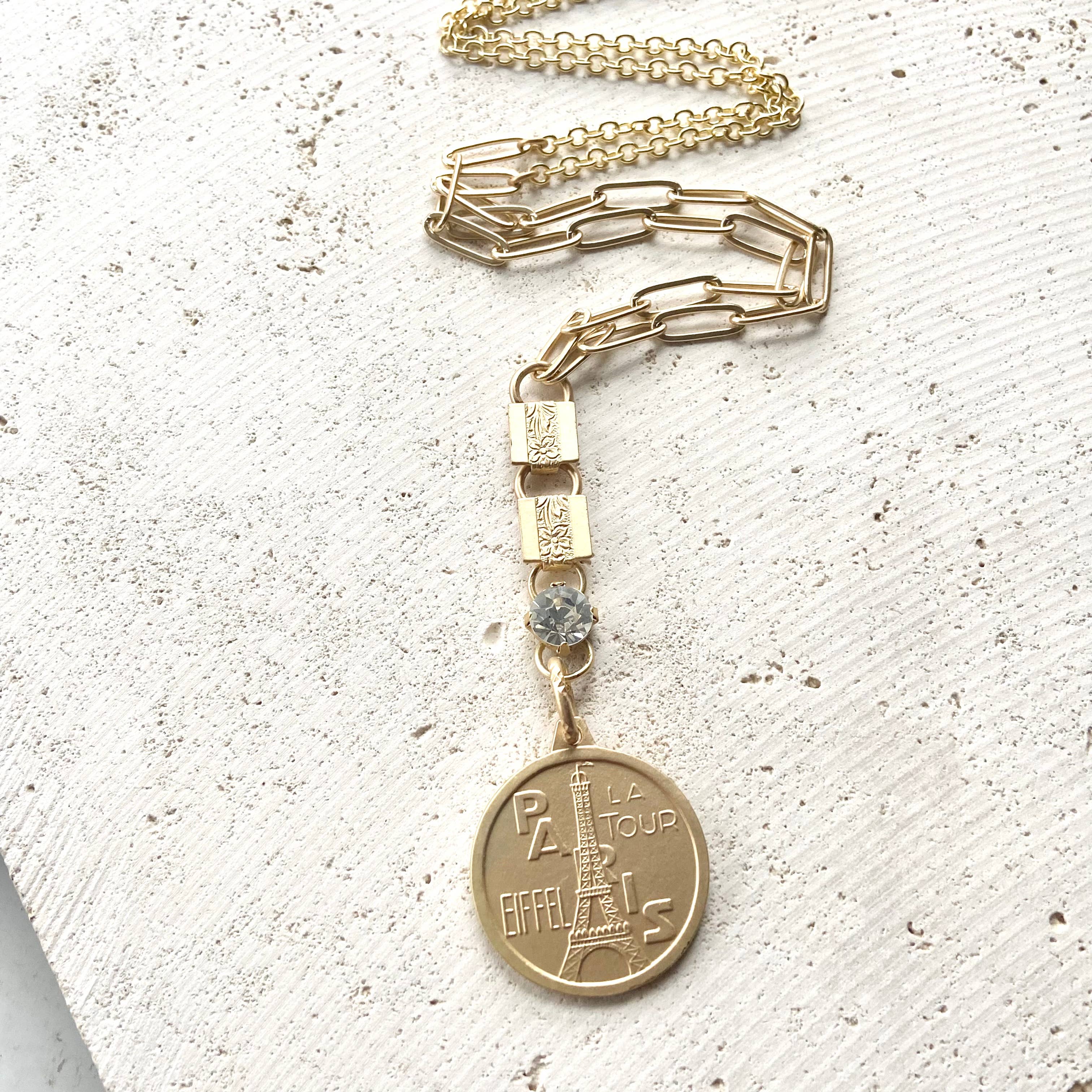 Paris France Eiffel Tower necklace - Image 4