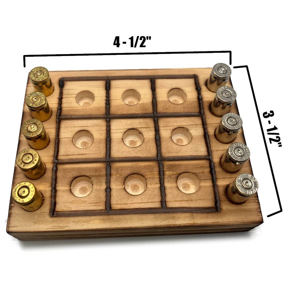 Tic Tac Toe Game with Bullet Casings, Man Cave - Image 6