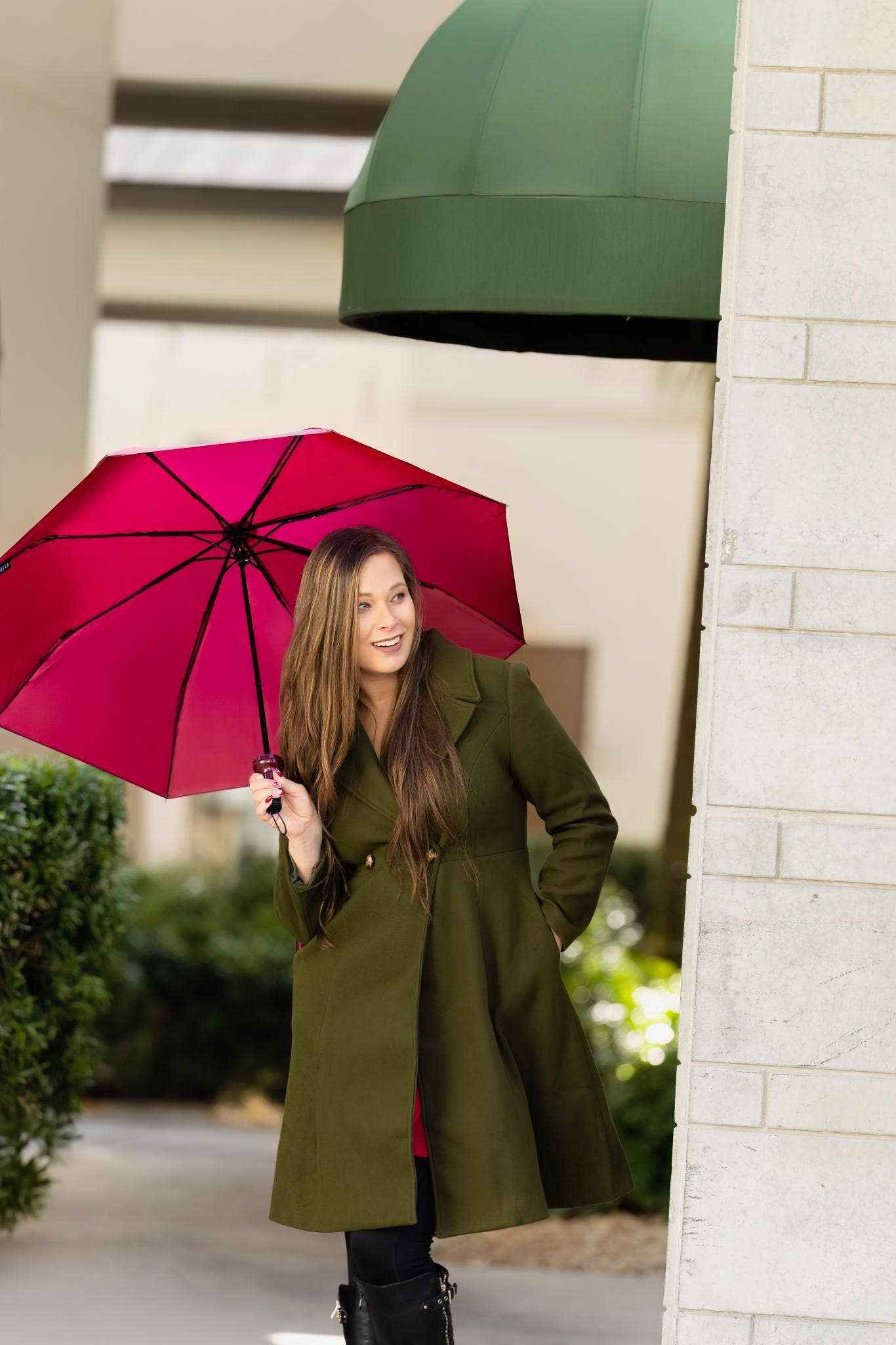 Burgundy Wine Bottle Umbrella - Image 6