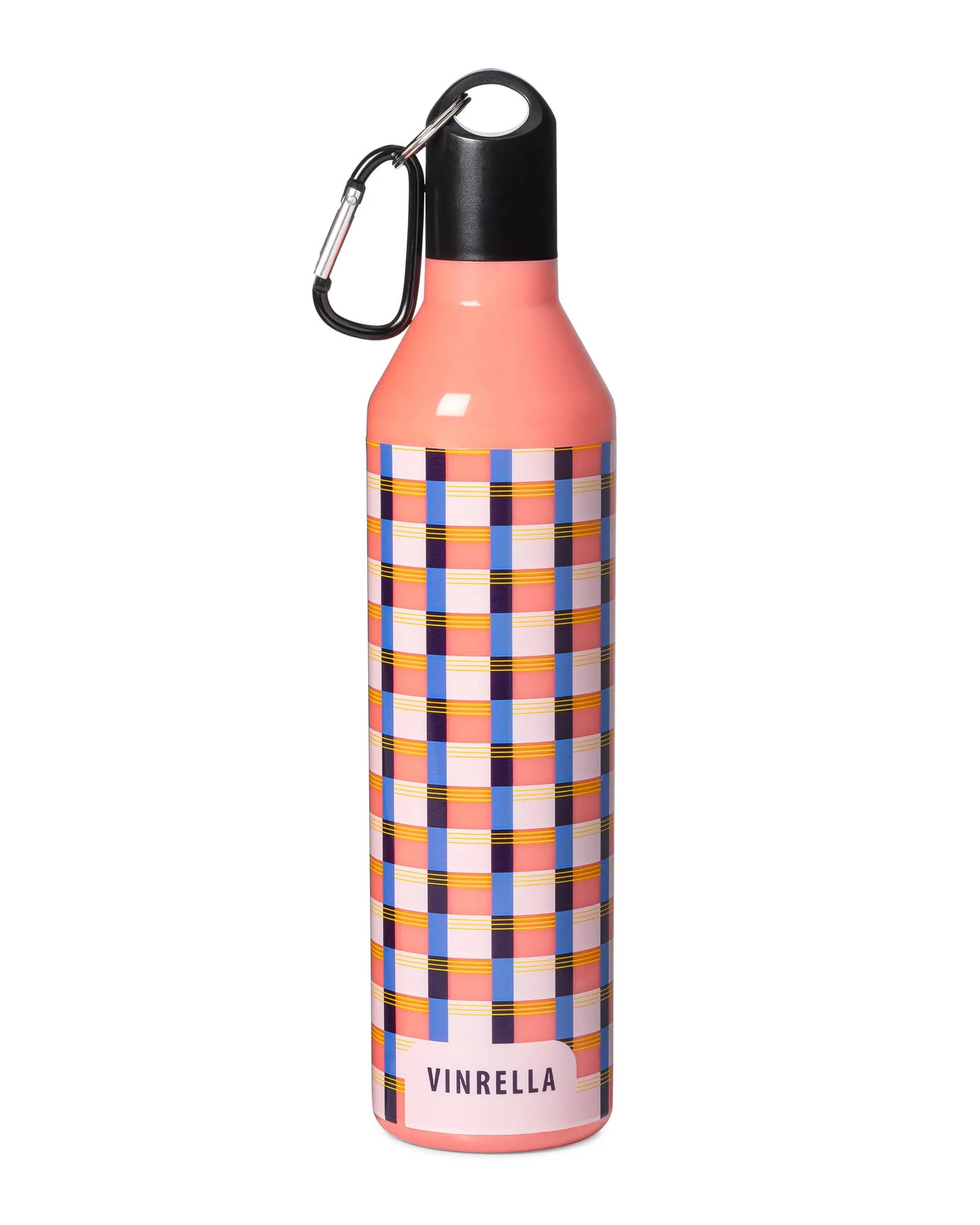 Gingham Pink Water Bottle Umbrella - Image 3