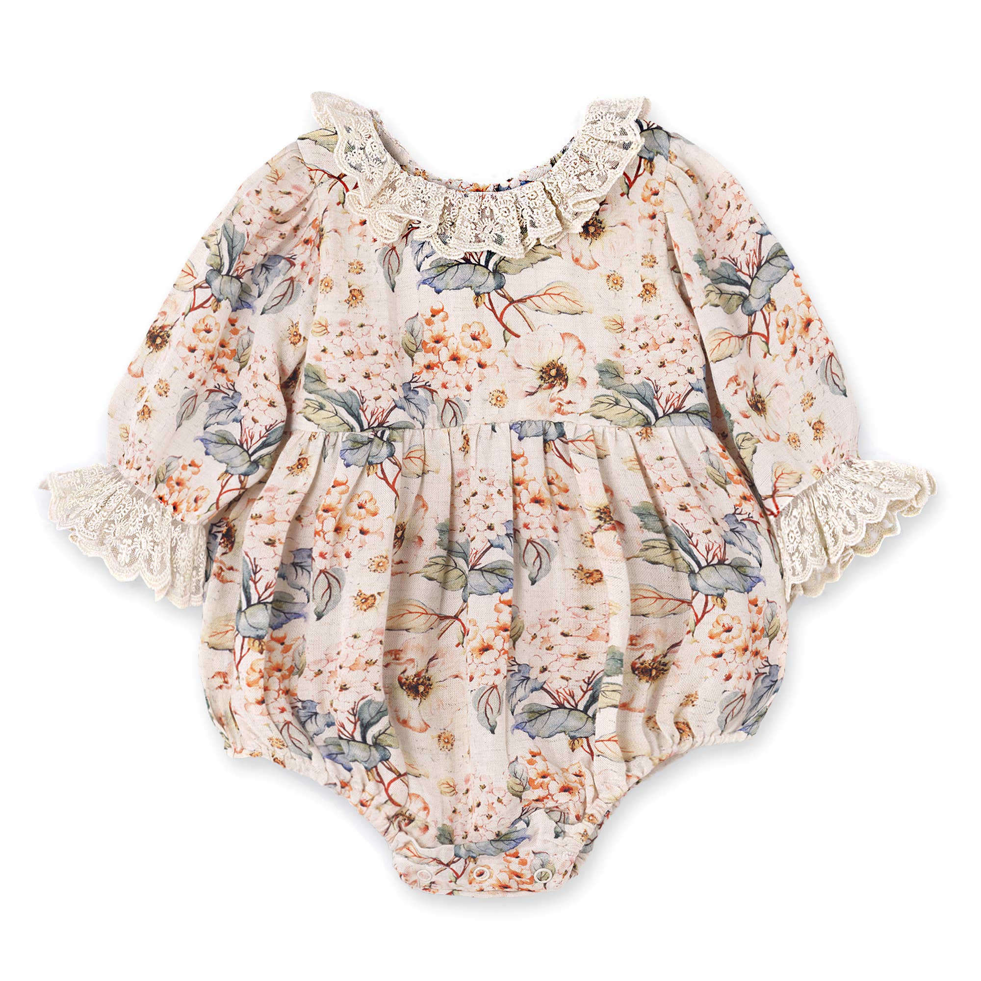 Vintage Floral Baby Girl Bodysuit – 0-3M