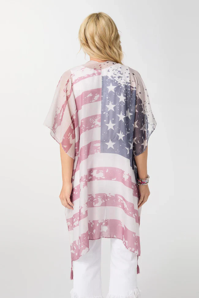Vintage Style Lightweight Americana Wrap - Image 2