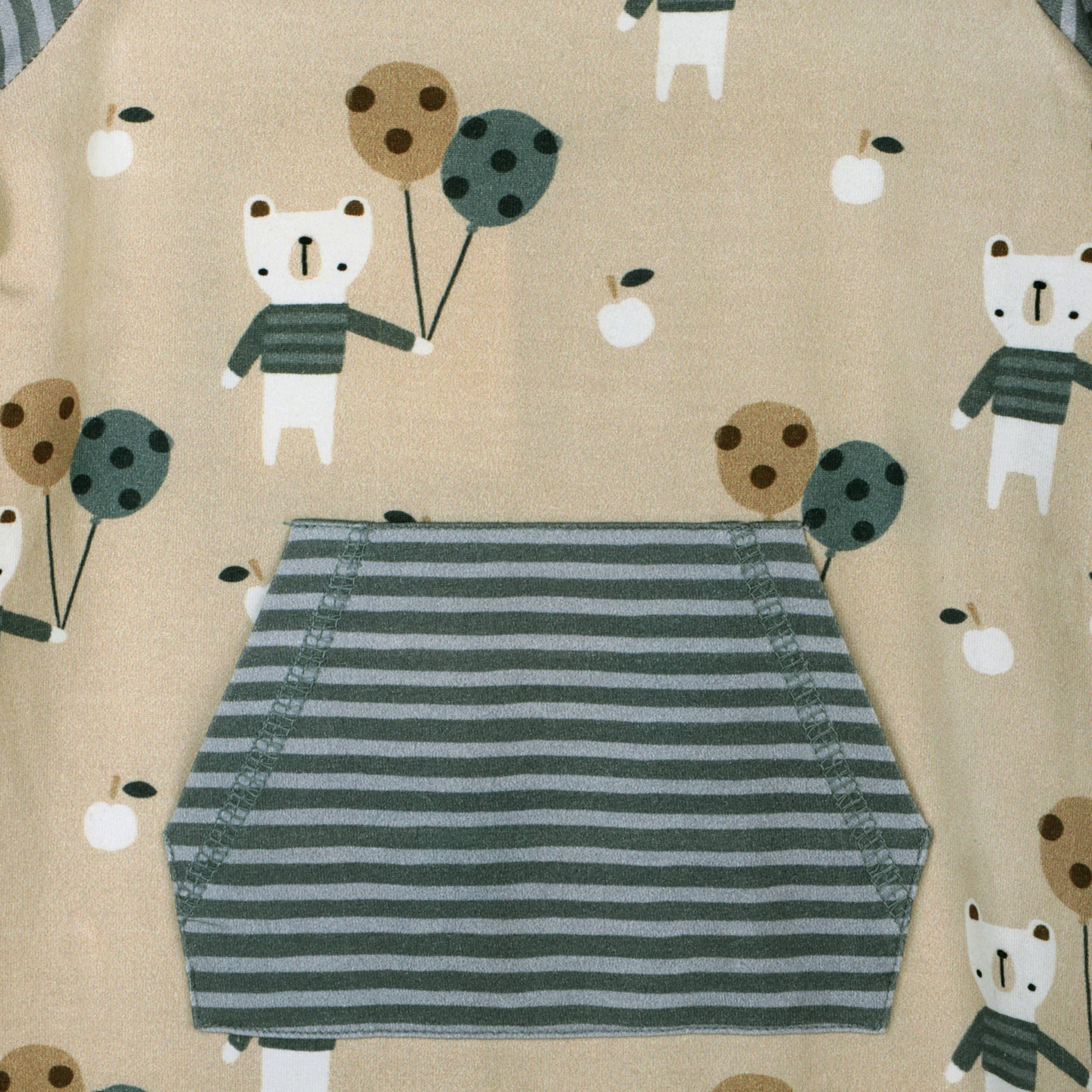 Balloon Bear Baby Kangaroo Pocket Jumpsuit (Organic Jersey) - Image 4
