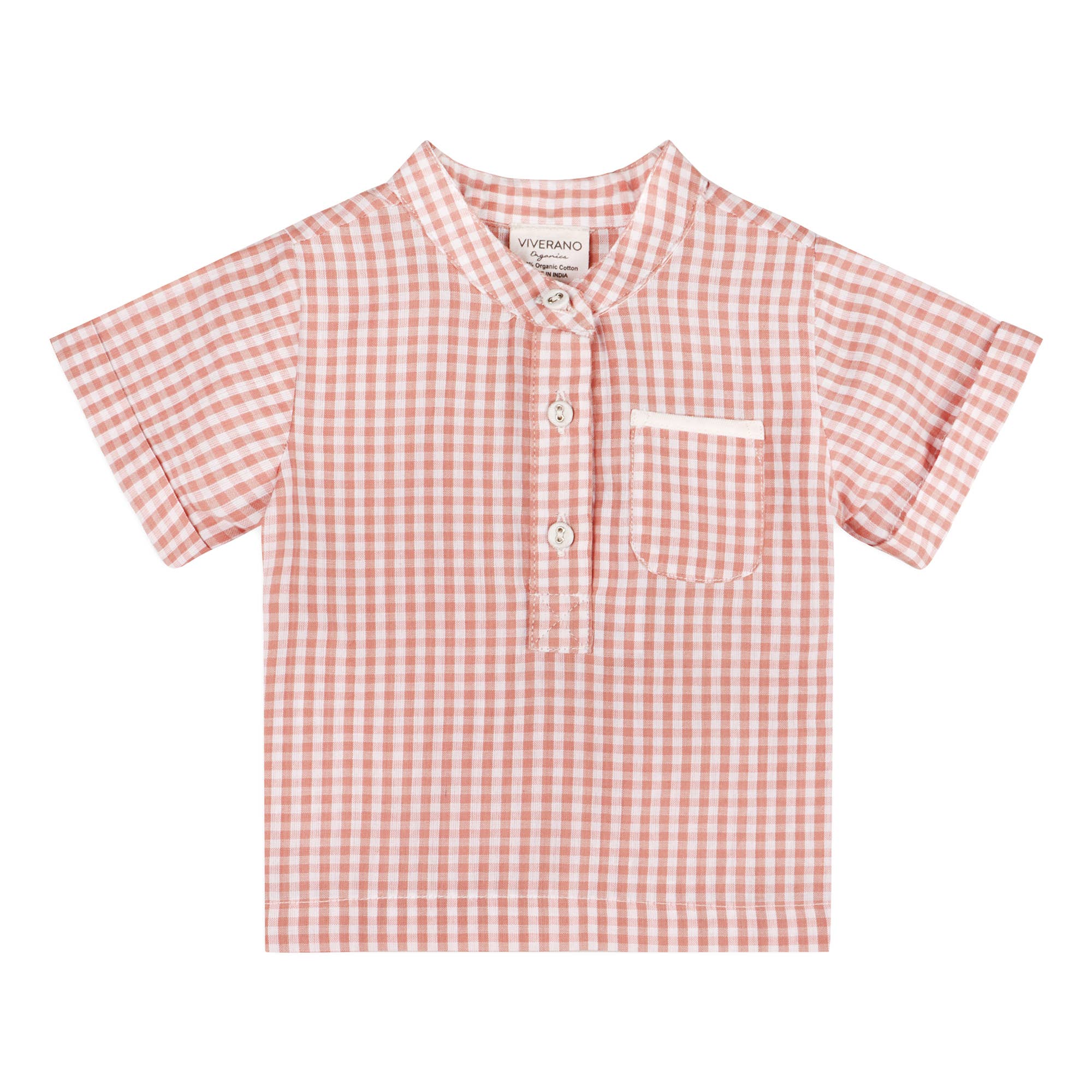 Billie Gingham Baby Shirt + Shorts 2 pc Set (Organic Cotton) - Image 3