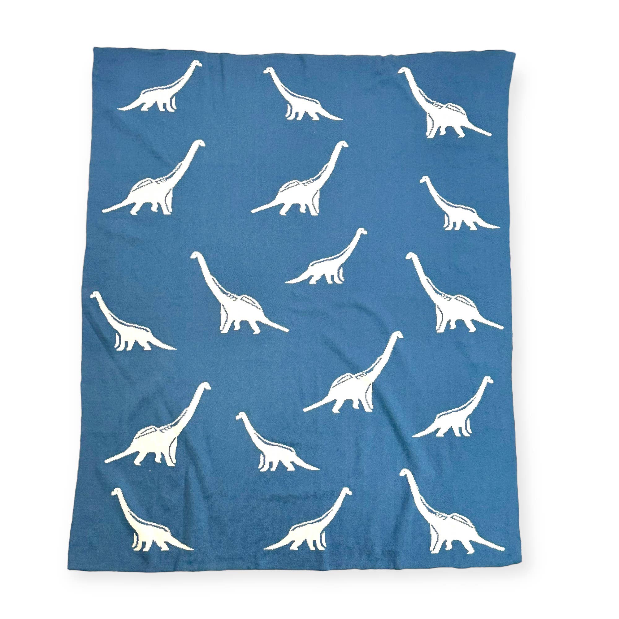 Dinosaur-REVERSIBLE Jacquard Knit Baby Blanket (Organic) - Image 4