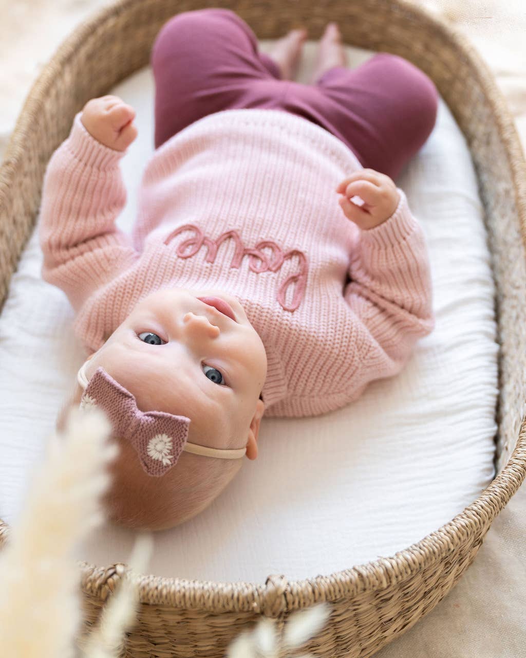 Love  Embroidered Chunky Knit Baby Sweater (Organic) - Image 11