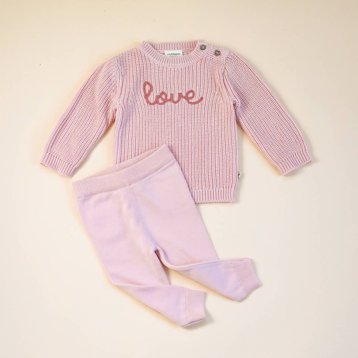 Love  Embroidered Chunky Knit Baby Sweater (Organic) - Image 8