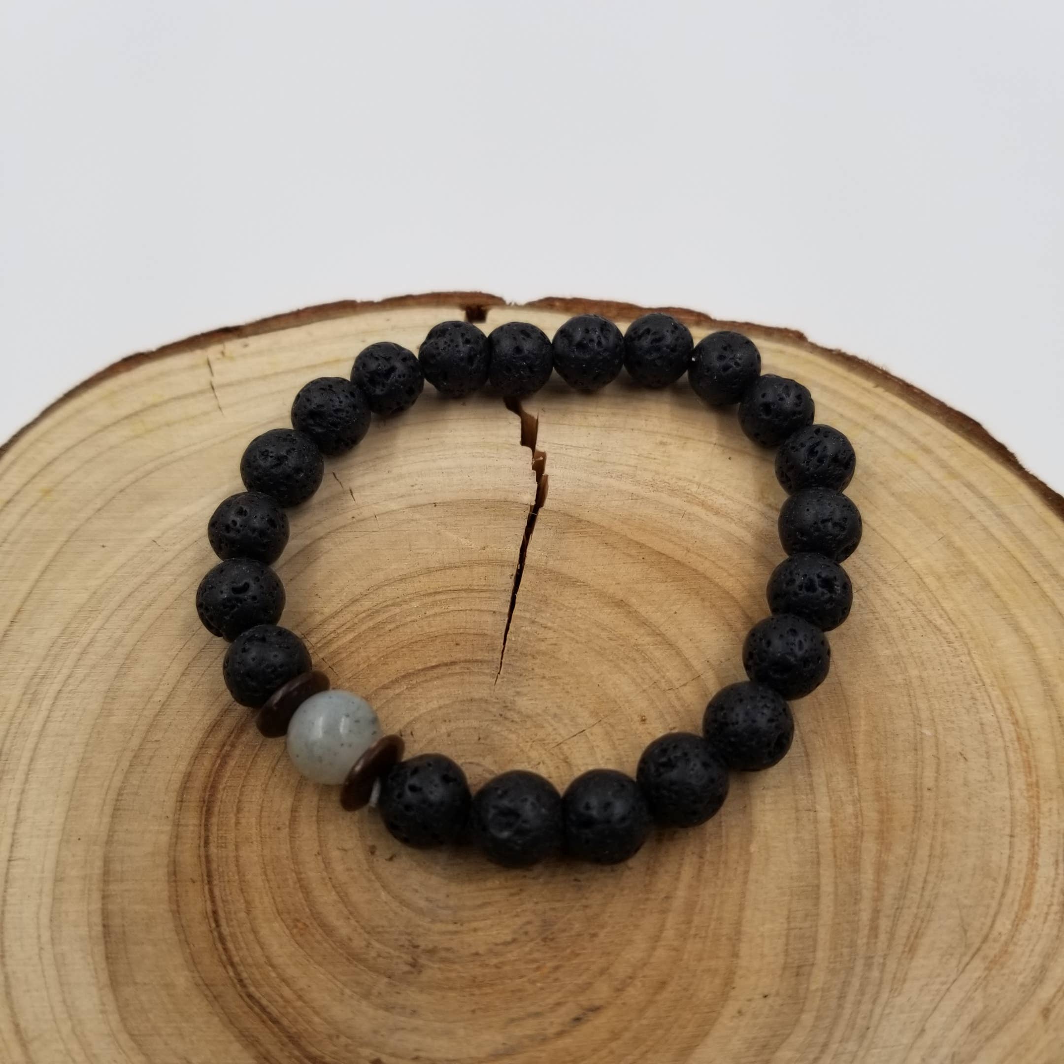 Volcano Stone Moonlight Stone Bracelet - Father's Day gift - Image 2