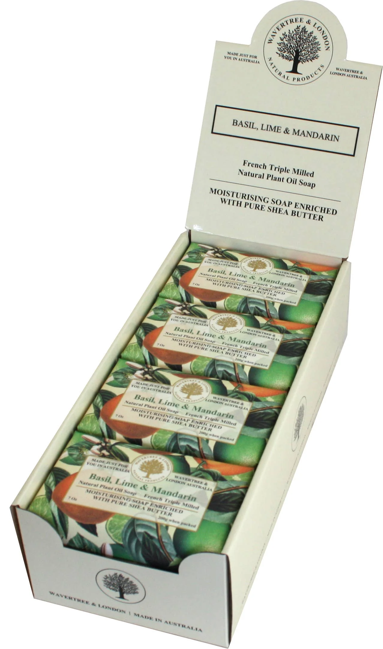 Wavertree Basil, Lime & Mandarin Luxury Soap Bars - Image 2