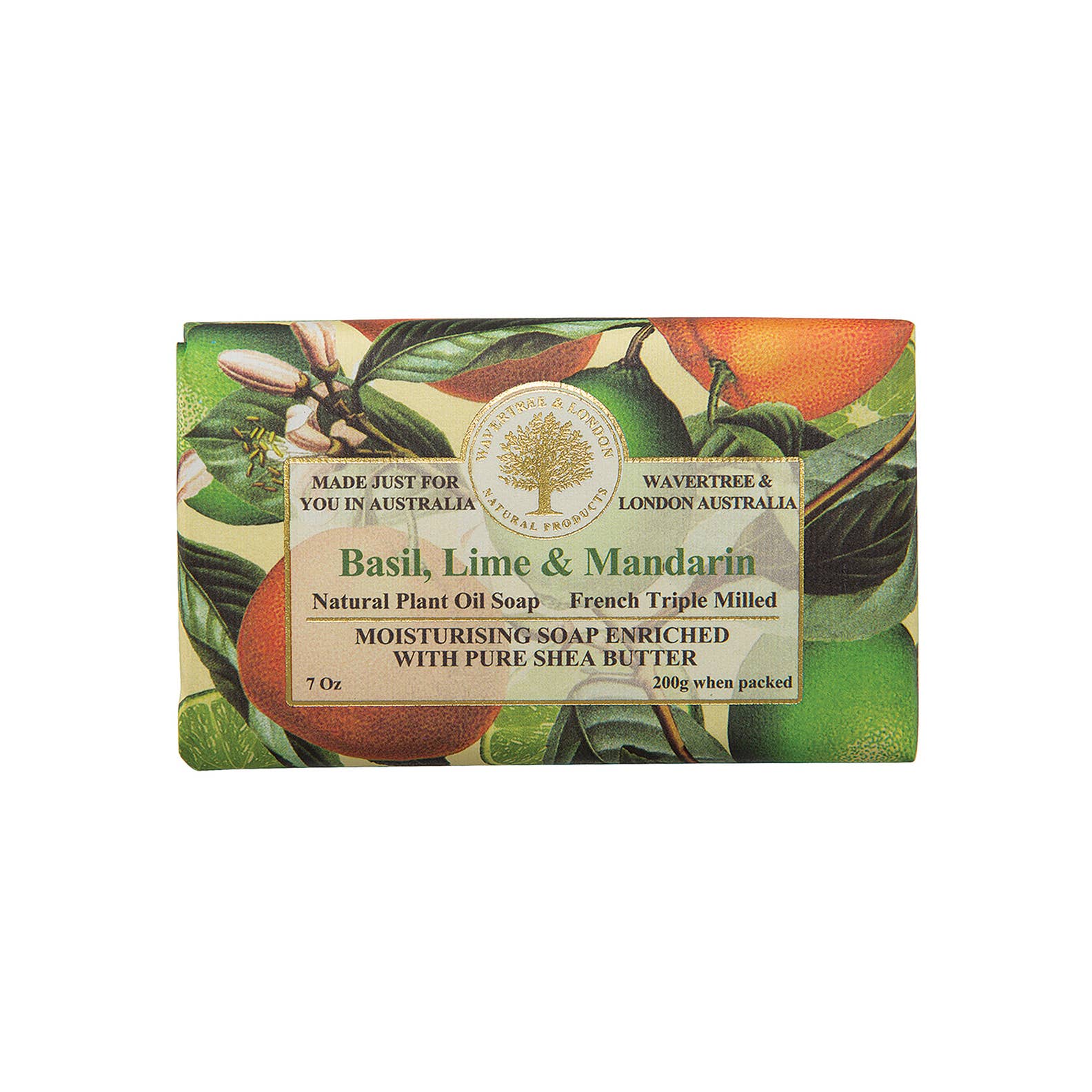 Wavertree Basil, Lime & Mandarin Luxury Soap Bars - Image 3