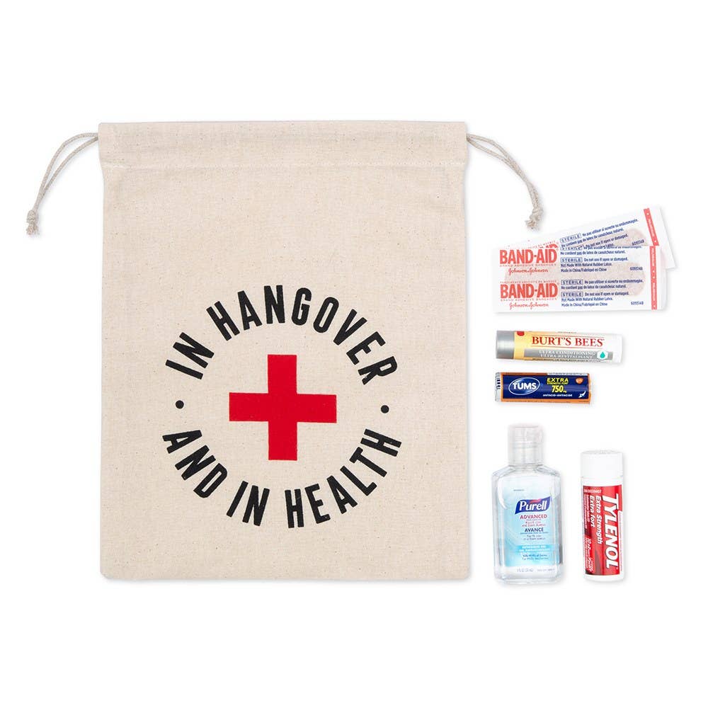 Hangover and In Health White Cotton Drawstring Gift Bag - Image 3