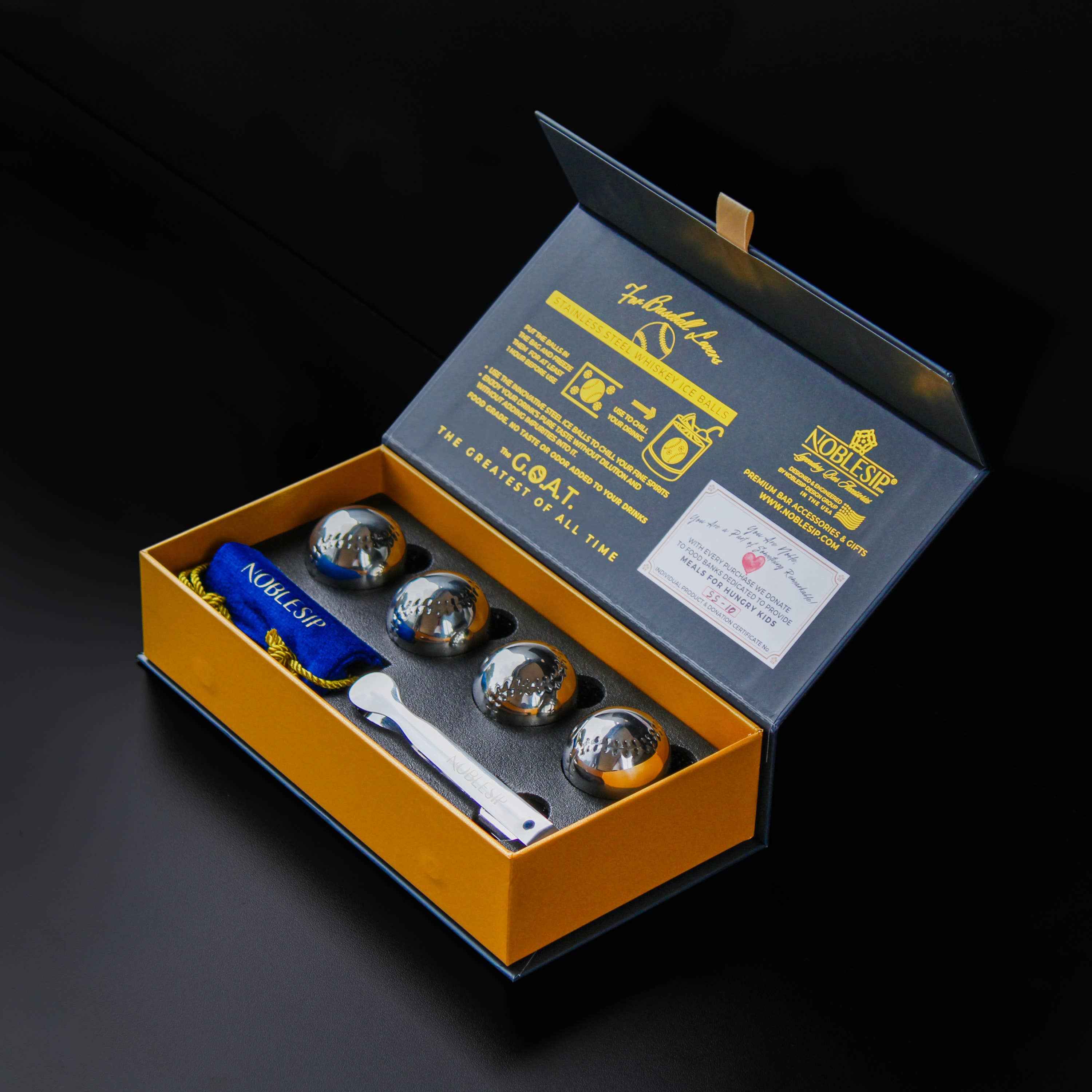 Whiskey Baseball Steel Ice Balls