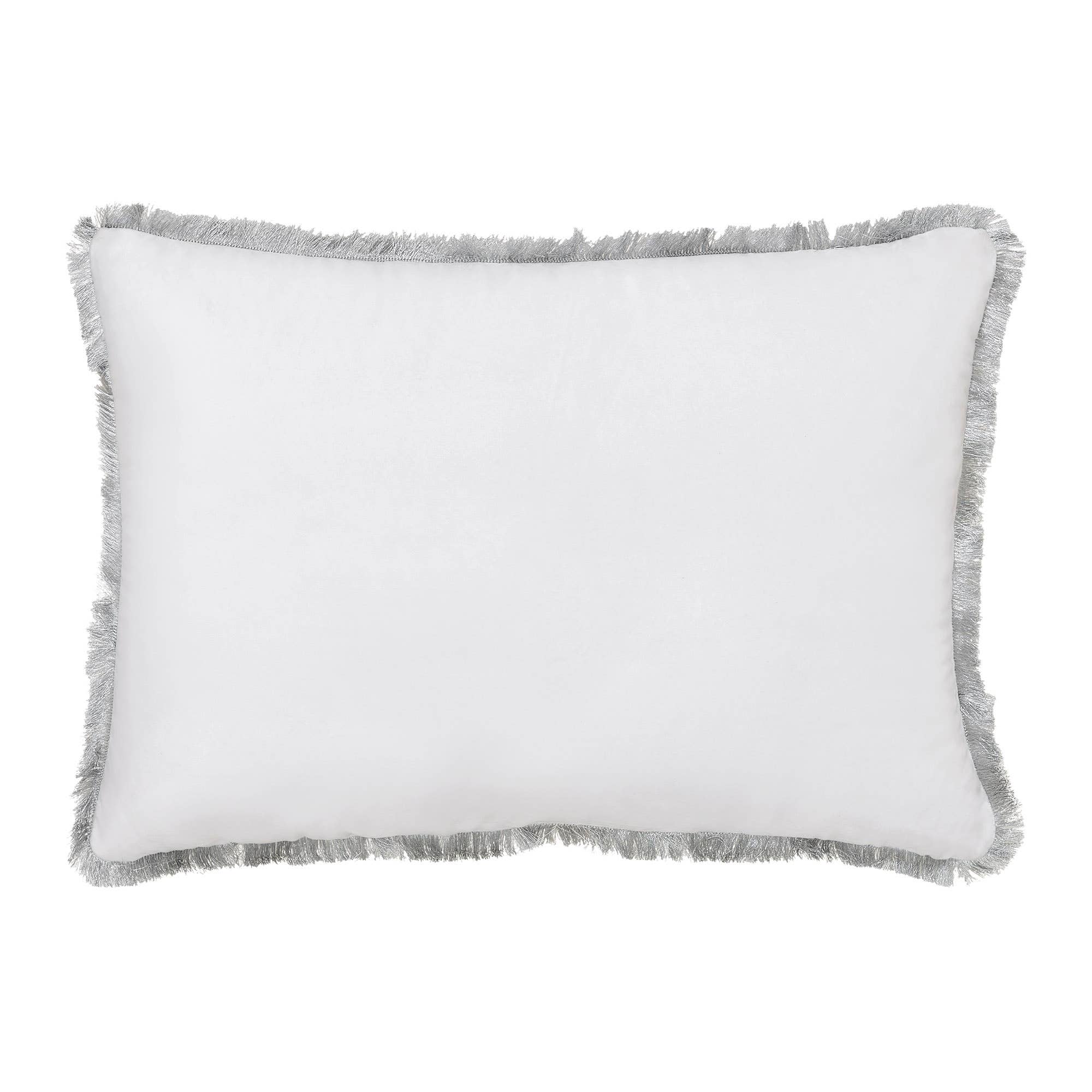 White Christmas Silver and Gold Embroidered Pillow with Beads 14x20 - Image 5
