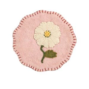 White Floral Trivet