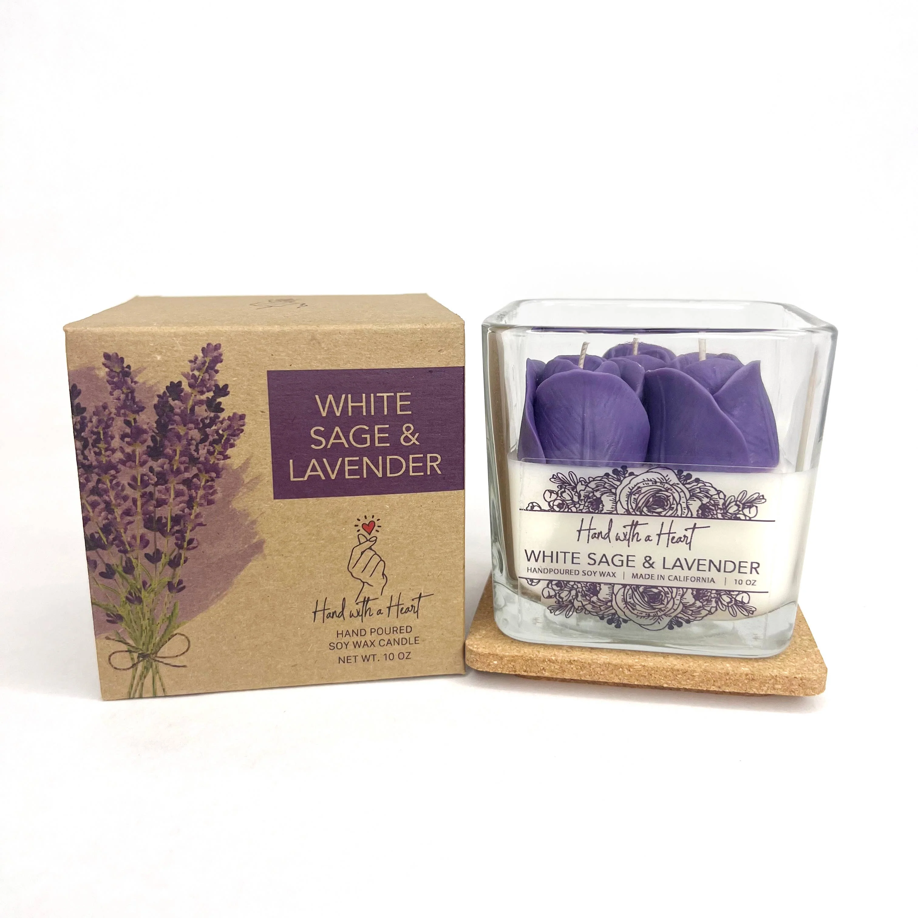 White Sage & Lavender Soy Wax Candle - Image 2