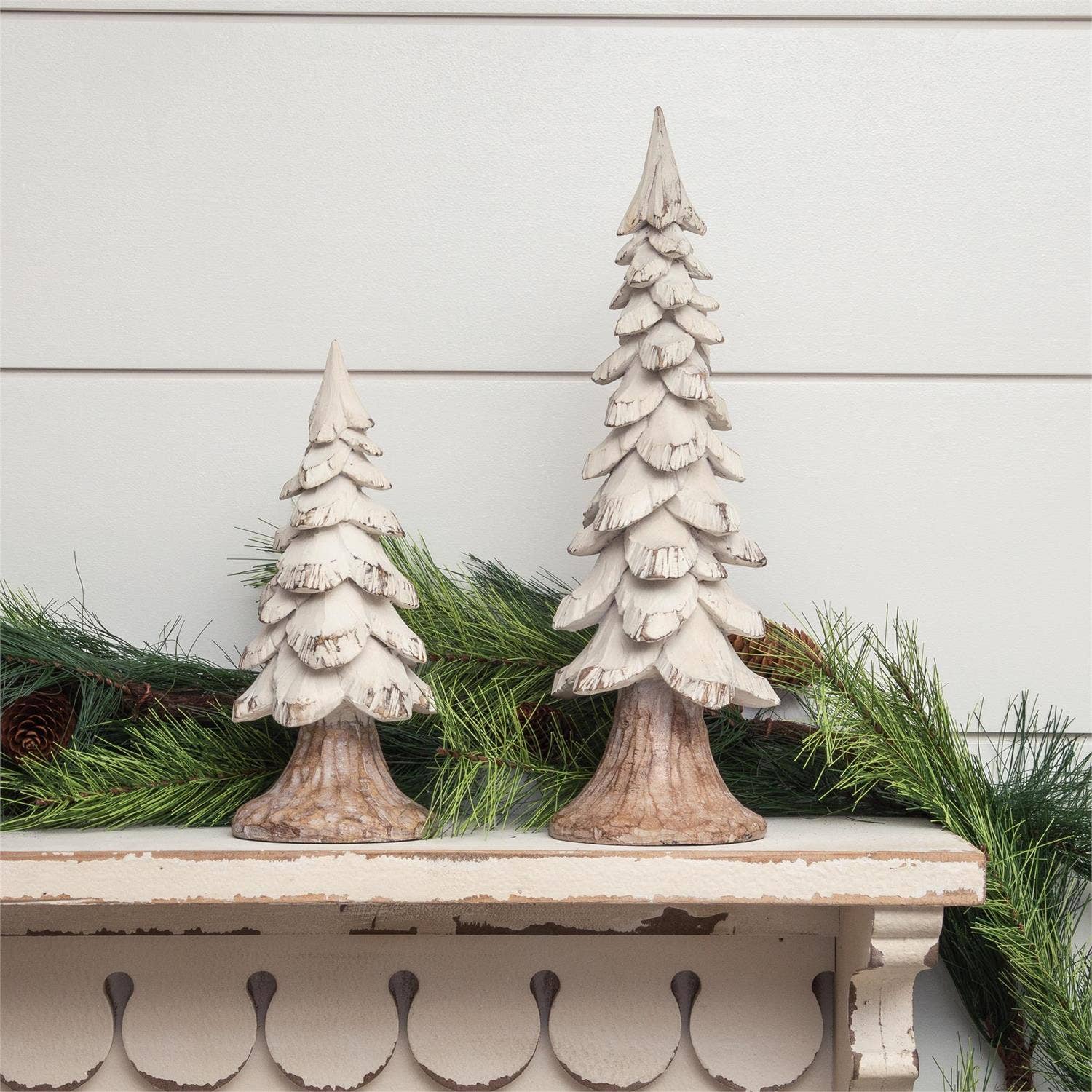 White Trees, Carved Distressed Wood -Small only - Image 2