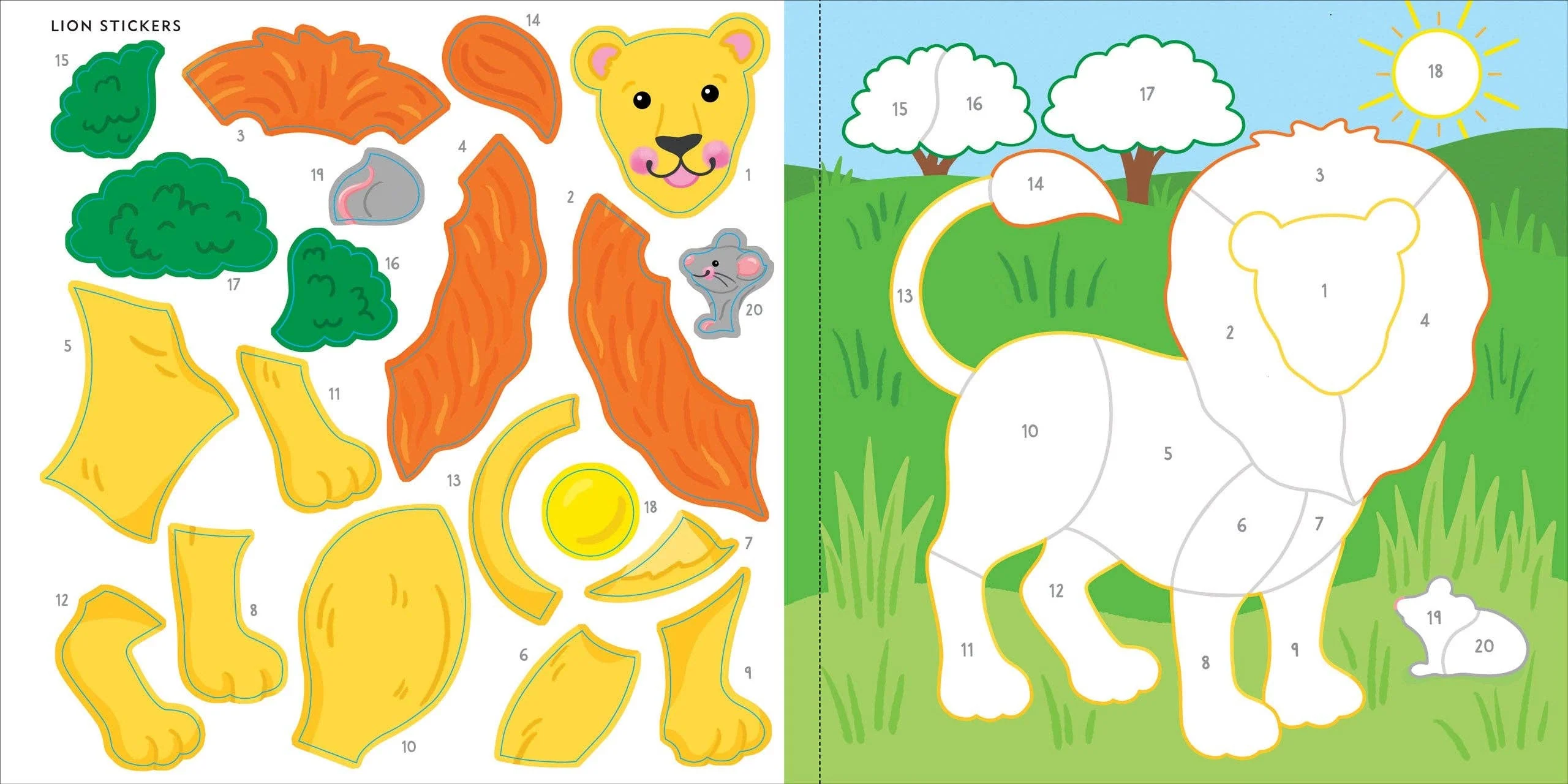 Wild Animals First Color by Sticker Book - Image 3