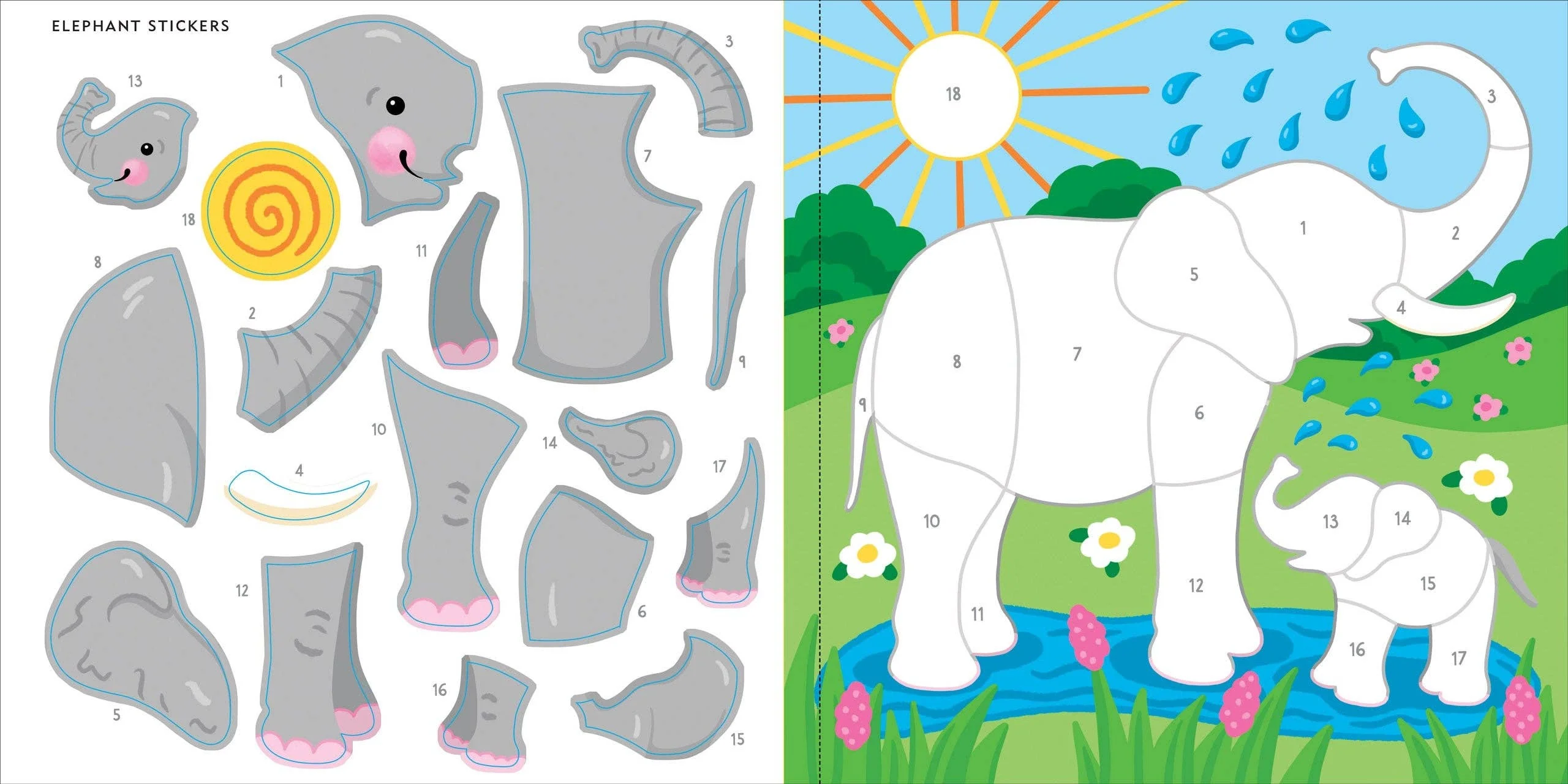 Wild Animals First Color by Sticker Book - Image 5