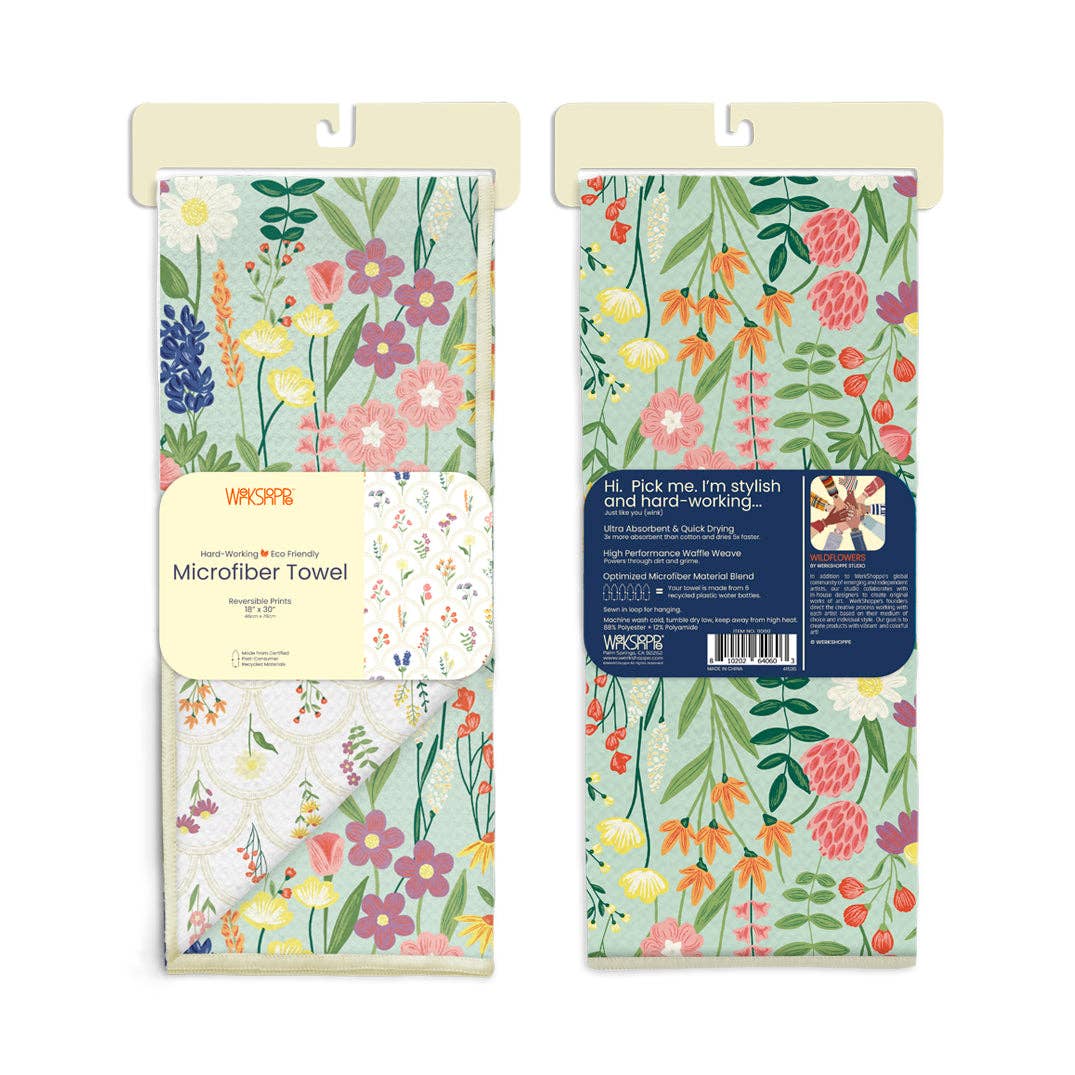 Wildflowers Microfiber Kitchen Towel - Image 2