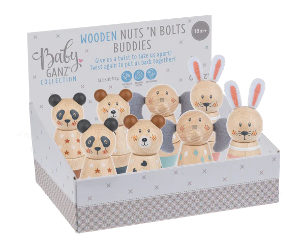 Wooden Nuts 'N Bolts Buddies
