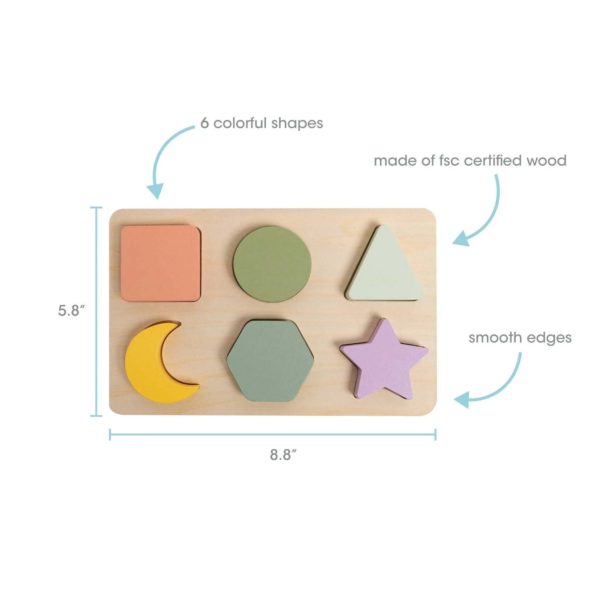 Wooden Shapes Puzzle - Image 3