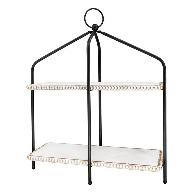 Black Framed Double Table Shelf