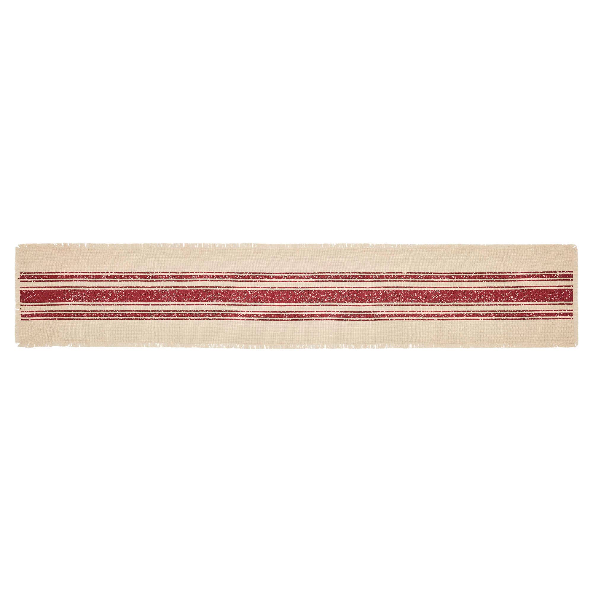 Yuletide Burlap Red Stripe Runner 12x72 - Image 2