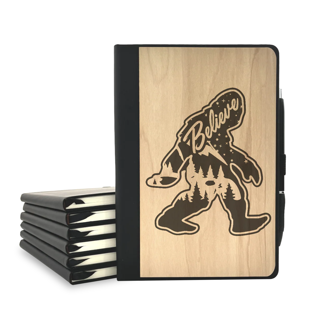 Big Foot- Wood Cover Journal